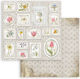 Stamperia Romantic Garden House Tags Foaie Scrapbooking Față și spate Simplu 1buc