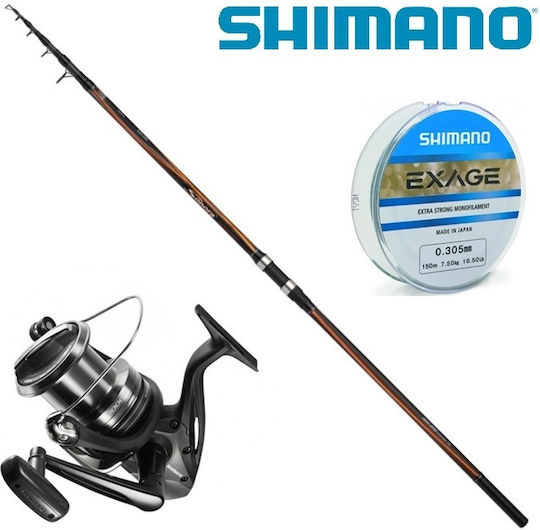 Shimano Sonora Tele Surf Fishing Rod for Surf Casting / Heavy Casting with Reel 4.2m 200gr