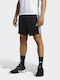 Adidas Train Essentials Piqué 3-Stripes Bermudă Sportivă de Bărbați Neagră