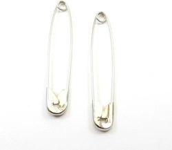 Metallic silver safety pin 56×12mm