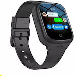 Awei Kinder-Digitaluhr H14 mit GPS und Kautschuk/Plastikarmband Schwarz