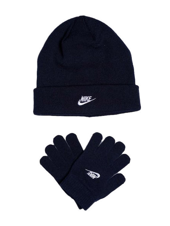 Nike Futura Kinder Mütze Set Gestrickt Schwarz
