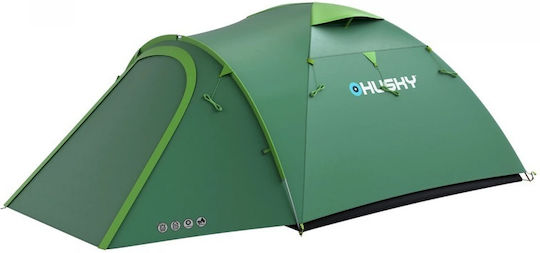 Husky Bizon 3 Plus Winter Camping Igloo Mountaineering Green with Double Cloth for 3 People Waterproof 4000mm 410x220x130cm