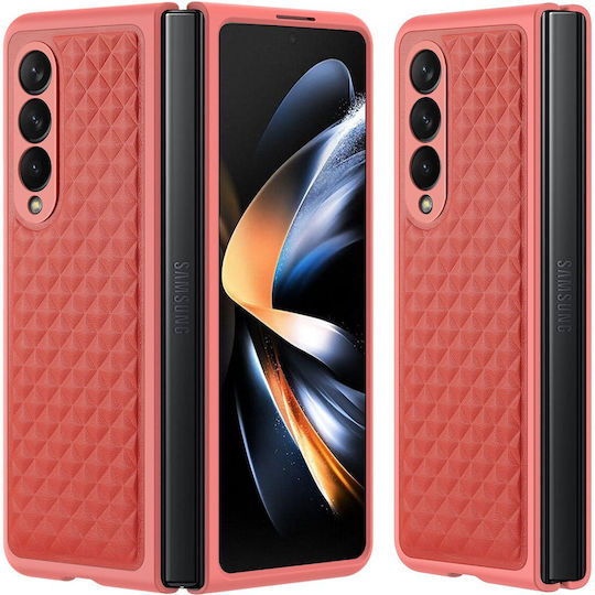Dux Ducis Venice Back Cover Synthetic Leather Red Brown (Galaxy Z Fold4)