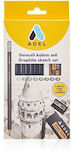 Adel Pencil Set with Scraper and Eraser Gray ------2