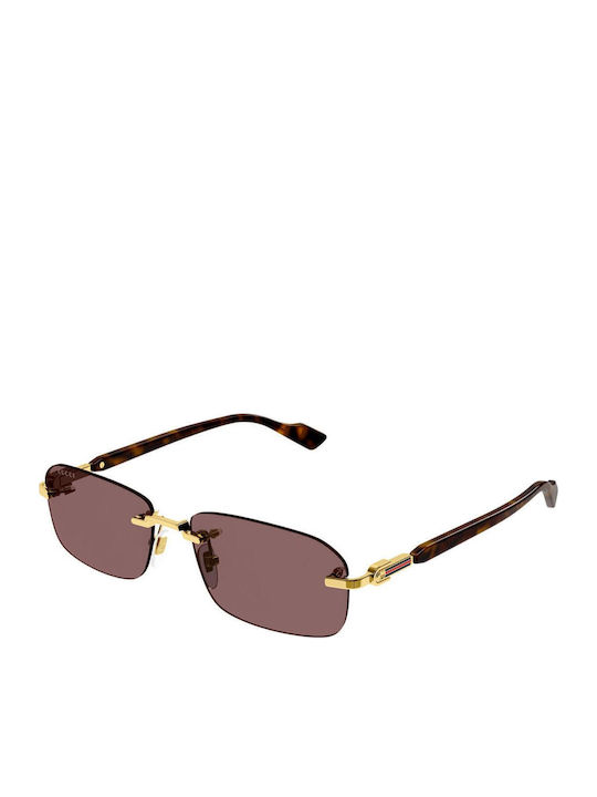 Gucci Unisex Γυαλιά Ηλίου με Χρυσό Μεταλλικό Σκ...