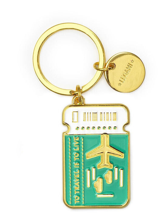 Legami Milano Μπρελόκ Πορτοφόλι What A Key Ring-Travel Ticket Μεταλλικό Ασημί