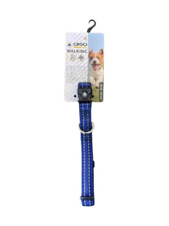 Croci Hundehalsband in Blau Farbe 15mm x 30 - 45cm