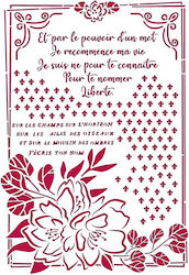Stamperia Schablonen Designs Flower with Frame