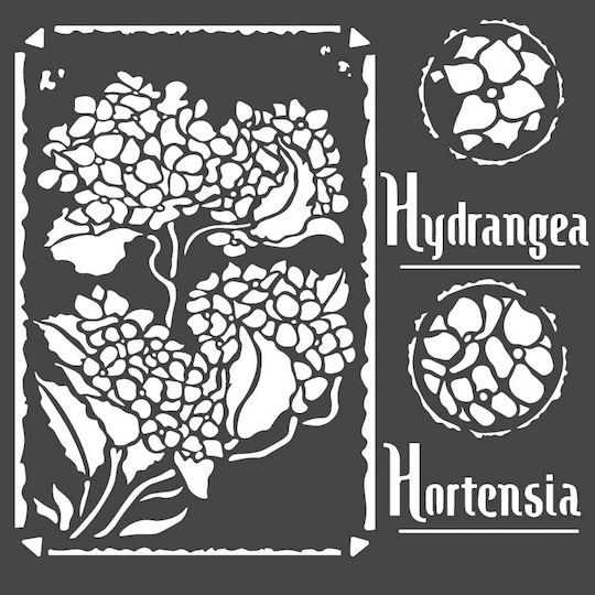 Stamperia Στένσιλ Σχεδίων Hortensia Frames 18x18cm