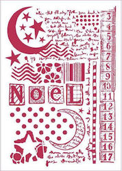 Stamperia Schablonen Designs Moon Star and Writ...