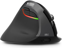 Urban Factory Ergo Pro Wireless & Wired Ergonomic Vertical Mouse Left-Handed Black