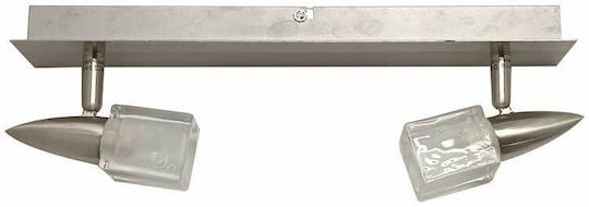 Double Spot with Socket G9 in Silver Color