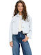 Women's Short Jean Jacket for Spring or Autumn White
