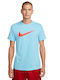 Nike Sportwear Icon Swoosh Ανδρικό T-shirt Γαλάζιο με Λογότυπο