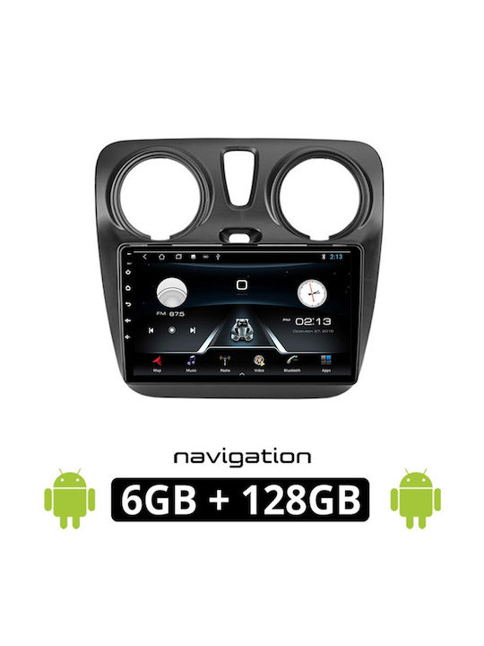 Car Audio System for Renault Dokker Dacia Dokker Dokker 2012 (Bluetooth/USB/AUX/WiFi/GPS/Apple-Carplay/Android-Auto) with Touch Screen 9"