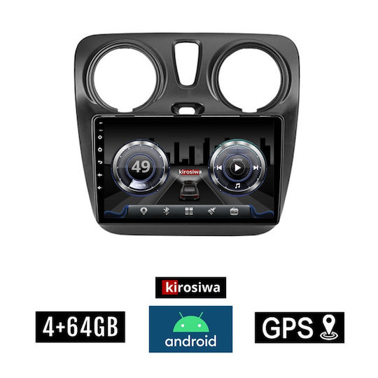 Kirosiwa Car Audio System for Renault Dokker Dacia Dokker Dokker 2012+ (Bluetooth/USB/AUX/WiFi/GPS) with Touch Screen 9"