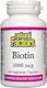 Natural Factors Biotin Βιταμίνη για τα Μαλλιά, τo Δέρμα & τα Νύχια 5000mcg 60 φυτικές κάψουλες