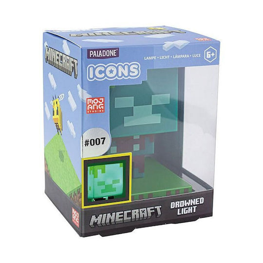 Paladone Παιδικό Διακοσμητικό Φωτιστικό MINECRAFT Drowned Zombie Πράσινο