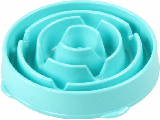 Pawise Droplet Kunststoff Schalen Futter Langsame Fütterung für Hund & Katze auf Basis von 26cm in Hellblau Farbe