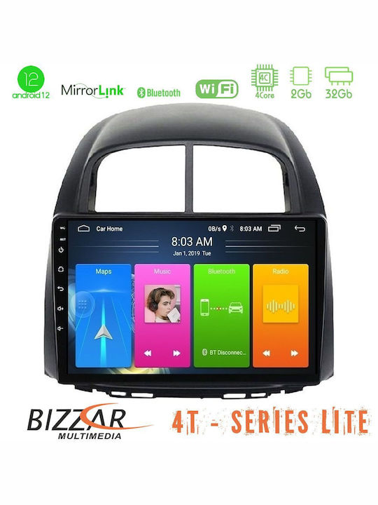 Bizzar Auto-Audiosystem für Citroen Springend Daihatsu Sirion Subaru Nur 2005-2010 / Justy 2008-2010 mit A/C (Bluetooth/USB/WiFi/GPS/Apple-Carplay/Android-Auto) mit Touchscreen 9"