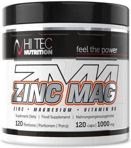 Hitec Nutrition ZMA Zinc Mag 1000mg cu Vitamina B6 120 Capsule