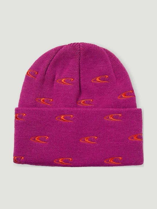 Kids Beanie Knitted Fuchsia
