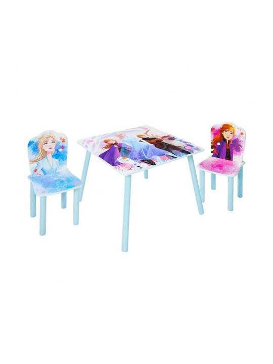 Frozen Kinder Tischset mit Stühlen aus Holz Mehrfarbig