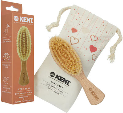 Kent Baby Brush Bristle Beachwood Brown 1pcs