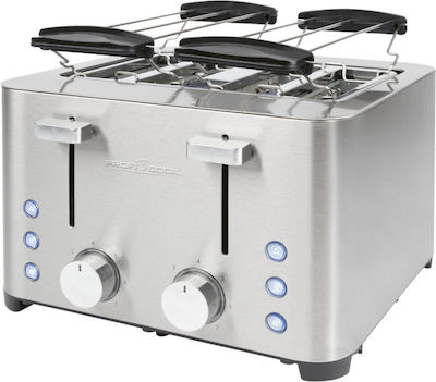 Profi Cook PC-TA 1252 501252 Prăjitor de pâine 4 sloturi 1500W Inox