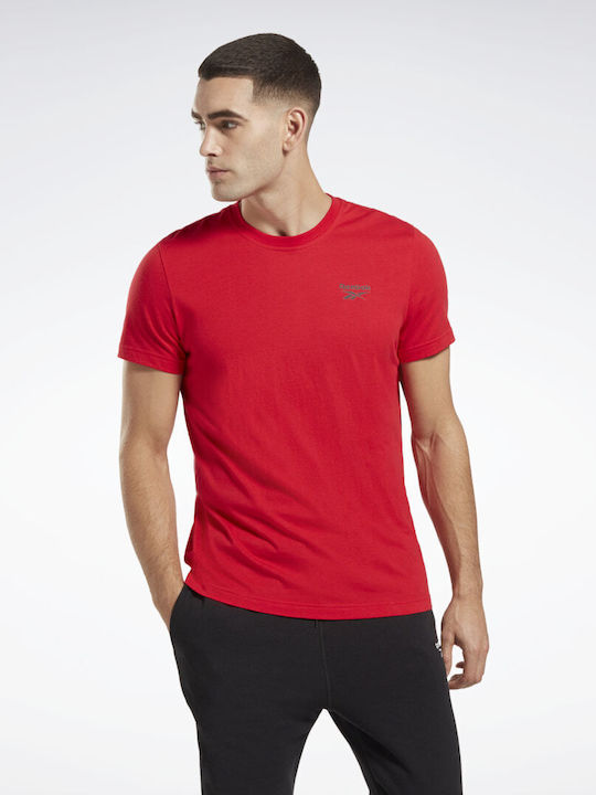 Reebok Identity Classics Ανδρικό T-shirt Κόκκινο με Λογότυπο