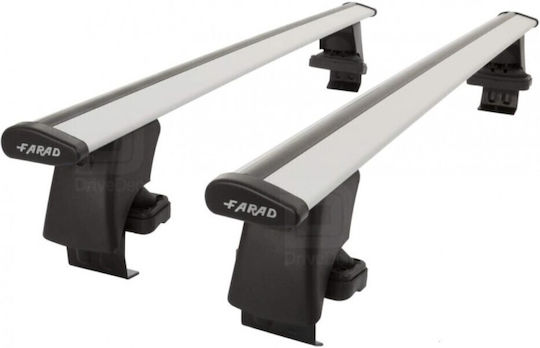 Farad Farad Aluminum Car Roof Bars for Volkswagen T-Roc 5D 2017 Set with Roof Rack Legs and Lock Silver