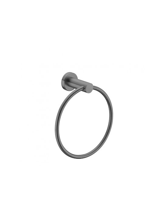 Musa-10 Single Wall-Mounted Bathroom Ring Gray