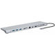 Manhattan USB-C Docking Station με HDMI/DisplayPort 4K PD Ethernet Ασημί (130578)