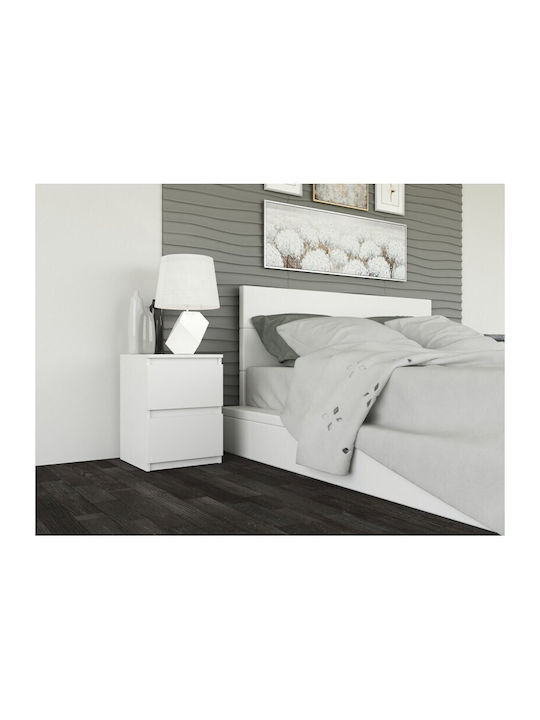 Bedside Table M2 Wooden White 30x40x40cm