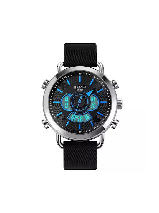 Skmei Analog/Digital Uhr Chronograph Batterie mit Kautschukarmband Black / Blue