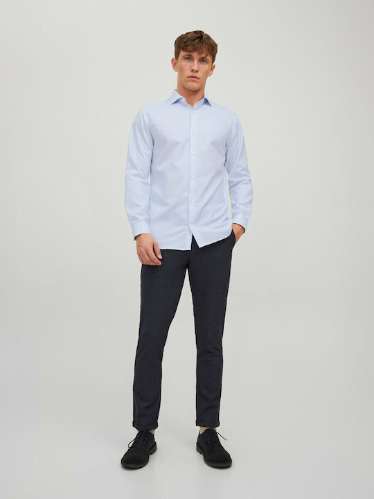 Jack & Jones Long Sleeve Cotton Shirt In Narrow...
