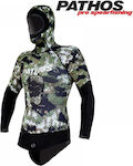 Pathos Medi Diving Jacket Shaved Inside with Chest Pad for Spearfishing Camouflage Green 7mm E1132