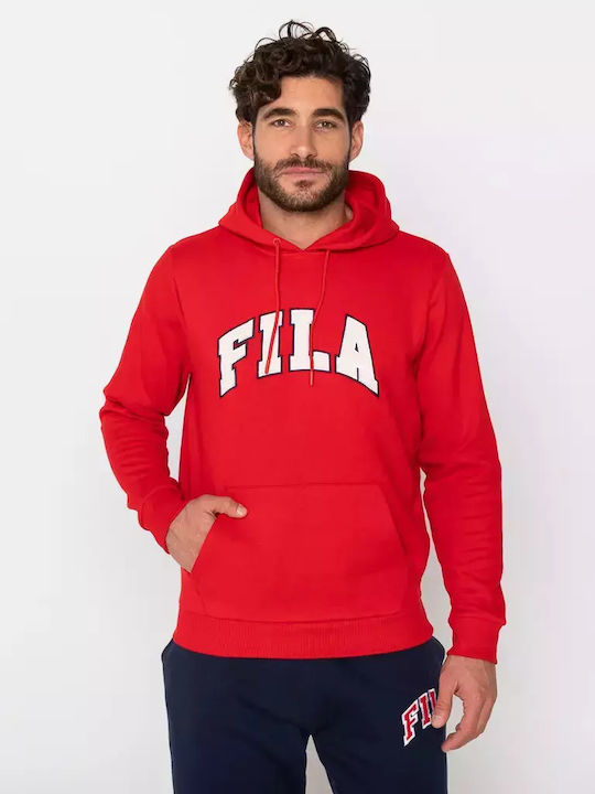 FILA Humphrey Φούτερ με Κουκούλα Κόκκινο