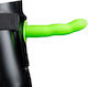 Shots Curved Hollow Glow In The Dark Harness with Dildo 20.6cm in Green Color