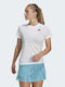 Adidas Γυναικείο Αθλητικό T-shirt Fast Drying Λευκό