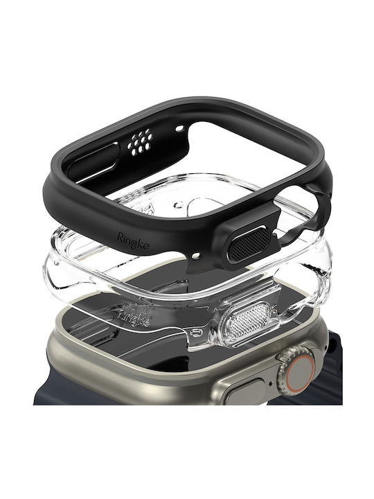 Ringke Slim 2-pack Θήκη Σιλικόνης Clear / Black για το Apple Watch Ultra 49mm