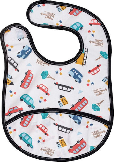 Bubaba Σαλιάρα Υφασμάτινη με Αυτοκόλλητο Safari Surprise Cars με Τσέπη