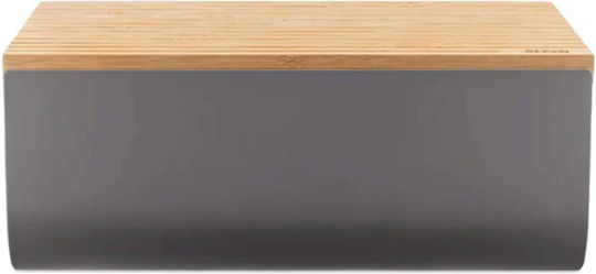 Alessi Matina BG03 Ψωμιέρα με Καπάκι Μεταλλική Dark Grey 34x21x14cm Alessi Matina BG03 Ψωμιέρα με Καπάκι Μεταλλική Dark Grey 34x21x14cm