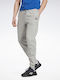 Reebok Men's Fleece Sweatpants with Rubber Medium Grey Heather / Medium Grey Heather