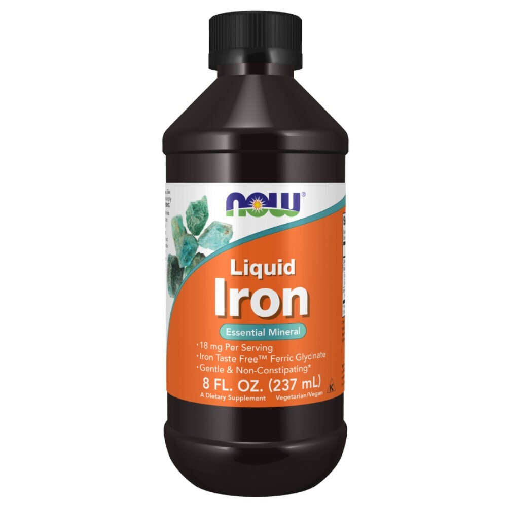 Now Foods Liquid Iron 18mg Iron Taste Free Ferric Glycinate 237ml Skroutz.gr