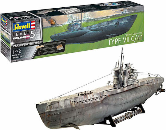 Revell Type VII C/41 Static Model Submarine 832 Units Scale 1:72 93.4cm