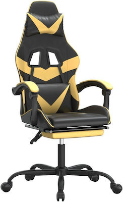 vidaXL 349557 Artificial Leather Gaming Chair with Footrest Black / Yellow