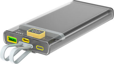 4Smarts Lucid Dual Cord Power Bank 10000mAh 22.5W Quick Charge 3.0 Γκρι