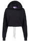 Jack & Jones Women's Cropped Hooded Sweatshirt Black